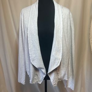 Cut Loose Jersey Knit Casual Cotton Jacket L